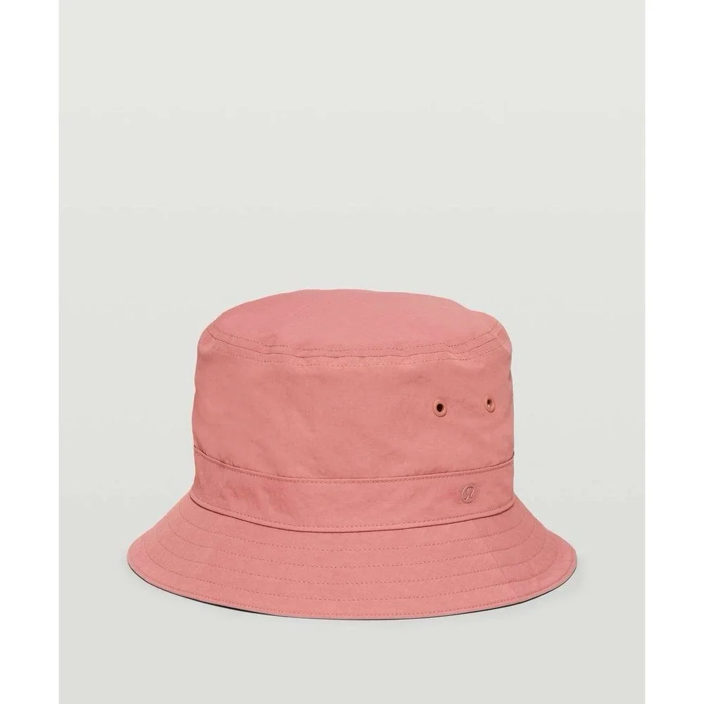 Lululemon On My Level Bucket Hat in Spiced Chai Pink Water Repellent Mesh OS S/M